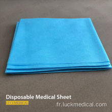 Feuille bleue de civière non tissée médicale jetable